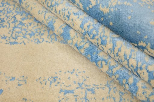 Close-up detail of New Organic rug from Turkey showing Wool weave