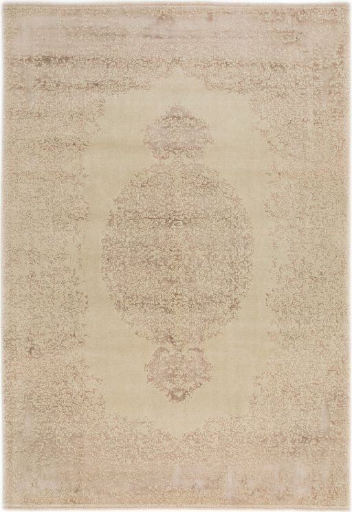 Full view of New Organic rug from Turkey, 306 × 212 cm in Beige tones