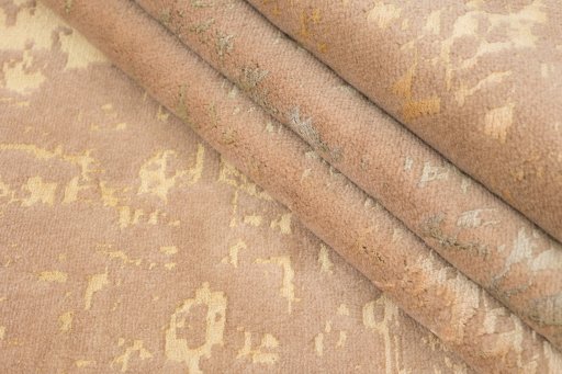 Surface texture of New Organic rug with natural Wool and intricate pattern
