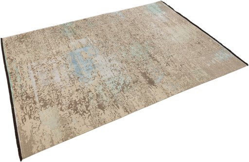 Close-up detail of New Organic rug from Turkey showing Wool weave