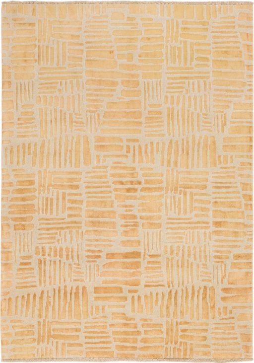 Full view of New Organic rug from Turkey, 244 × 173 cm in Yellow tones