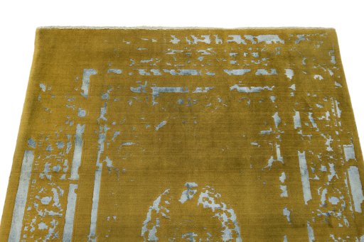 Surface texture of New Organic rug with natural Wool and intricate pattern