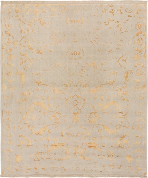 Full view of New Organic rug from Turkey, 304 × 261 cm in Yellow tones