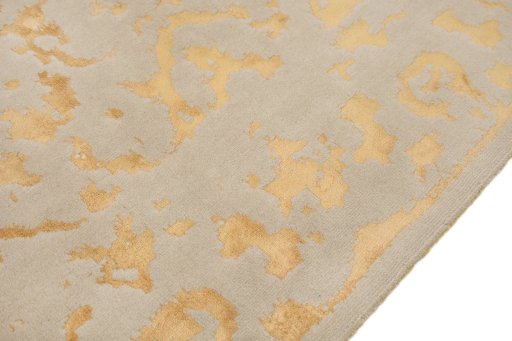 Close-up detail of New Organic rug from Turkey showing Wool weave