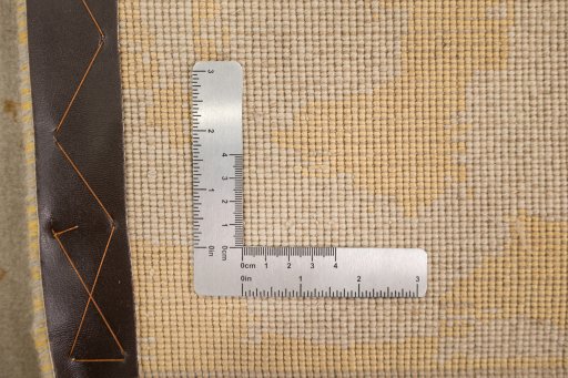 Full view of New Organic rug from Turkey, 304 × 261 cm in Yellow tones