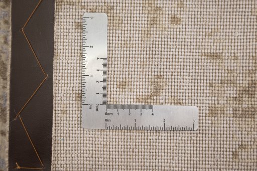 Full view of New Organic rug from Turkey, 192 × 152 cm in Beige tones