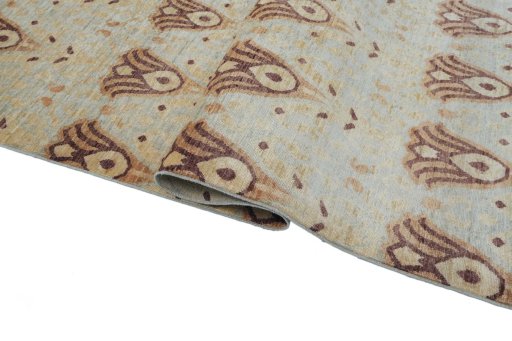 Close-up detail of New Farahan rug from Pakistan showing Wool weave