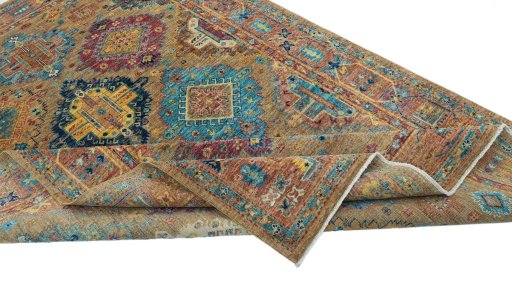 Central medallion detail of New Samarkand rug from Pakistan