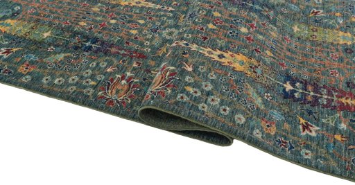 Close-up detail of New Haj-jalili rug from Pakistan showing Wool weave