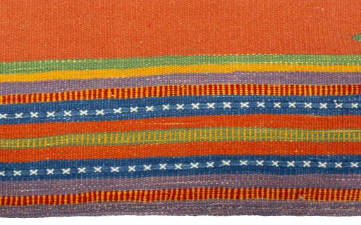 Central medallion detail of New Kilim Sofre rug from Turkey