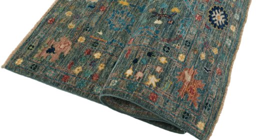Close-up detail of New Farahan rug from Pakistan showing Wool weave