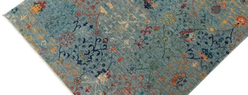 Backside of handmade New Haj-jalili rug showing knot structure and weave density