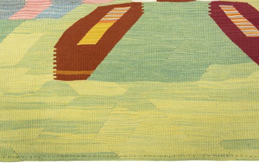 Central medallion detail of New Kilim Dastan rug from Turkey