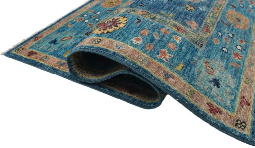Close-up detail of New Farahan rug from Pakistan showing Wool weave
