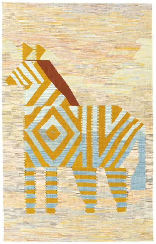 Full view of New Kilim Dastan rug from Turkey, 199 × 126 cm in Multi Color tones
