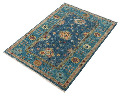 Close-up detail of New Farahan rug from Pakistan showing Wool weave