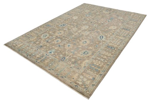 Close-up detail of New Farahan rug from Pakistan showing Wool weave