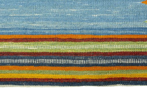 Central medallion detail of New Kilim Sofre rug from Turkey