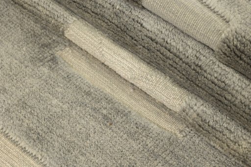 Corner detail of New Kilim Gabbeh rug showing border pattern and Wool pile