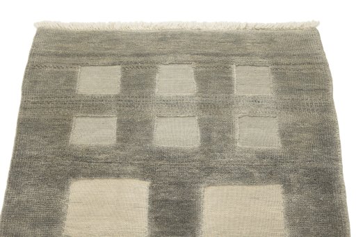 Surface texture of New Kilim Gabbeh rug with natural Wool and intricate pattern