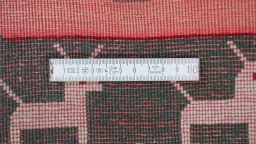 Close-up detail of New Kilim Gabbeh rug from Iran / Persia showing Wool weave