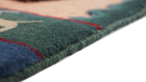 Central medallion detail of New Kilim Gabbeh rug from Iran / Persia