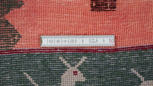 Close-up detail of New Kilim Gabbeh rug from Iran / Persia showing Wool weave