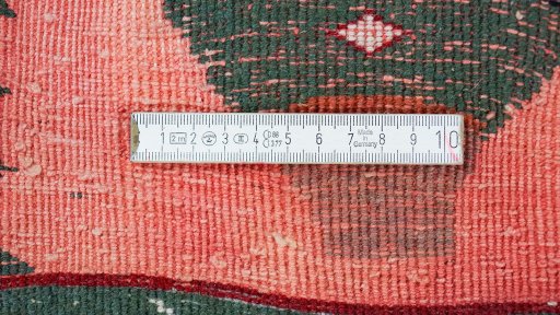 Close-up detail of New Kilim Gabbeh rug from Iran / Persia showing Wool weave