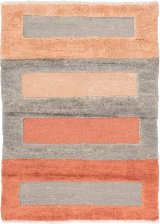 Full view of New Kilim Gabbeh rug from Iran / Persia, 170 × 122 cm in Multi Color tones