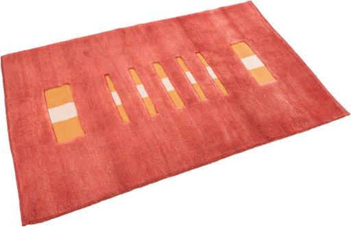 Close-up detail of New Kilim Gabbeh rug from Iran / Persia showing Wool weave