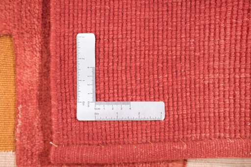 Full view of New Kilim Gabbeh rug from Iran / Persia, 183 × 122 cm in Red tones