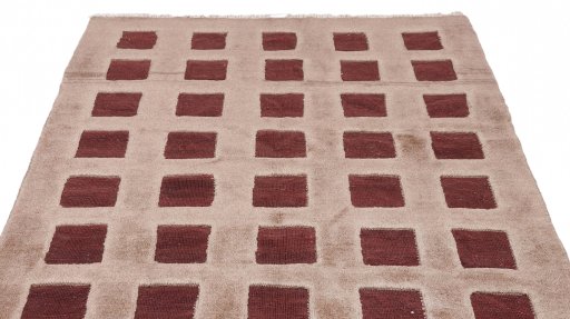 Surface texture of New Kilim Gabbeh rug with natural Wool and intricate pattern