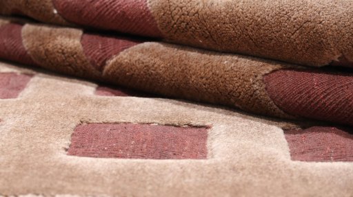 Close-up detail of New Kilim Gabbeh rug from Iran / Persia showing Wool weave