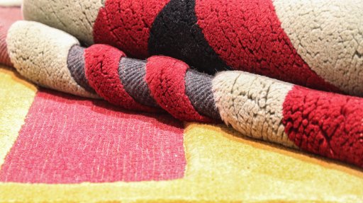 Close-up detail of New Kilim Gabbeh rug from Iran / Persia showing Wool weave