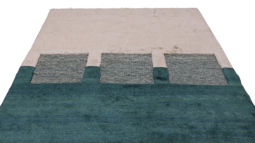 Surface texture of 1980s Kilim Gabbeh rug with natural Wool and intricate pattern