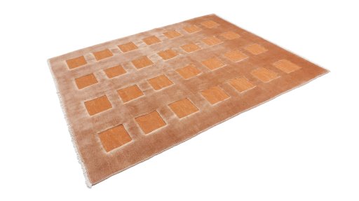 Corner detail of New Kilim Gabbeh rug showing border pattern and Wool pile