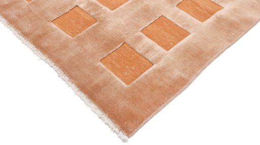 Backside of handmade New Kilim Gabbeh rug showing knot structure and weave density