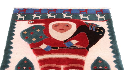 Surface texture of New Kilim Gabbeh rug with natural Wool and intricate pattern