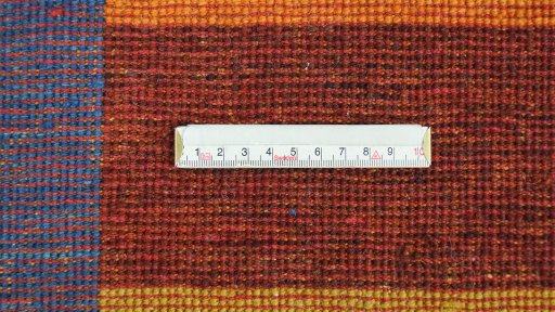 Full view of New Persian Gabbeh rug from Iran / Persia, 190 × 124 cm in Multi Color tones