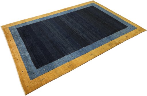 Close-up detail of New Persian Gabbeh rug from Iran / Persia showing Wool weave
