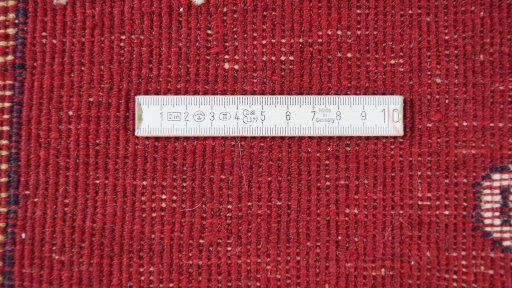 Full view of 1970s Persian Gabbeh rug from Iran / Persia, 148 × 101 cm in Red tones