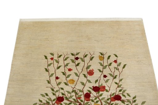 Surface texture of New Persian Gabbeh rug with natural Wool and intricate pattern