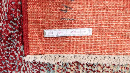 Full view of New Gabbeh Loribaft rug from Afghanistan, 203 × 155 cm in Multi Color tones