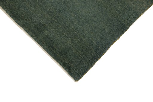 Backside of handmade New Persian Gabbeh rug showing knot structure and weave density