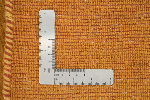 Close-up detail of New Persian Gabbeh rug from Iran / Persia showing Wool weave