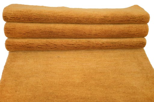 Full view of New Persian Gabbeh rug from Iran / Persia, 218 × 81 cm in Brown tones