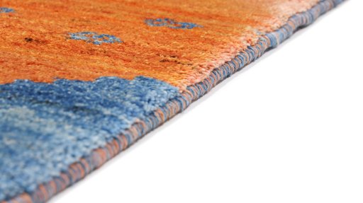 Central medallion detail of New Persian Gabbeh rug from Iran / Persia