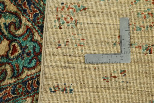 Central medallion detail of New Persian Gabbeh rug from Pakistan