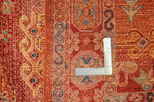 Surface texture of New Persian Gabbeh rug with natural Wool and intricate pattern
