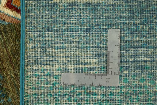 Close-up detail of New Persian Gabbeh rug from Pakistan showing Wool weave